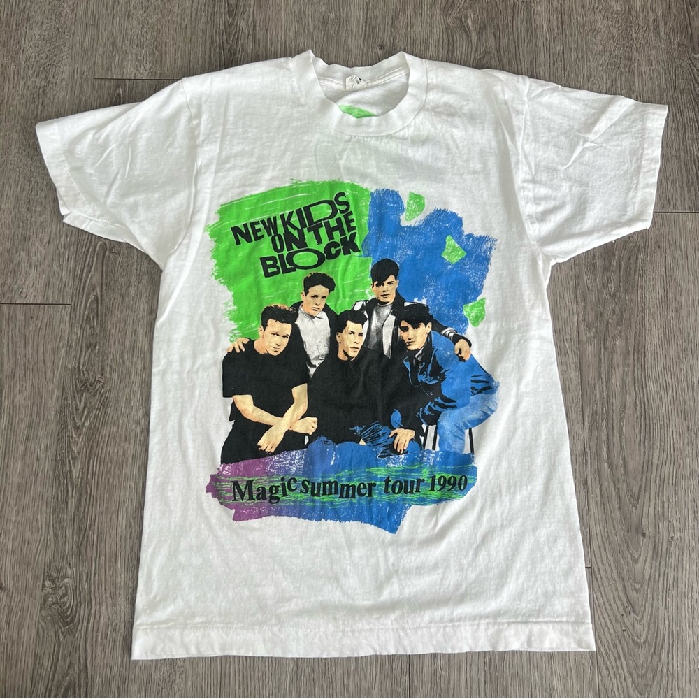 Vintage 1990 New Kids On The Block Magic Summer Tour T Shirt Size Medium